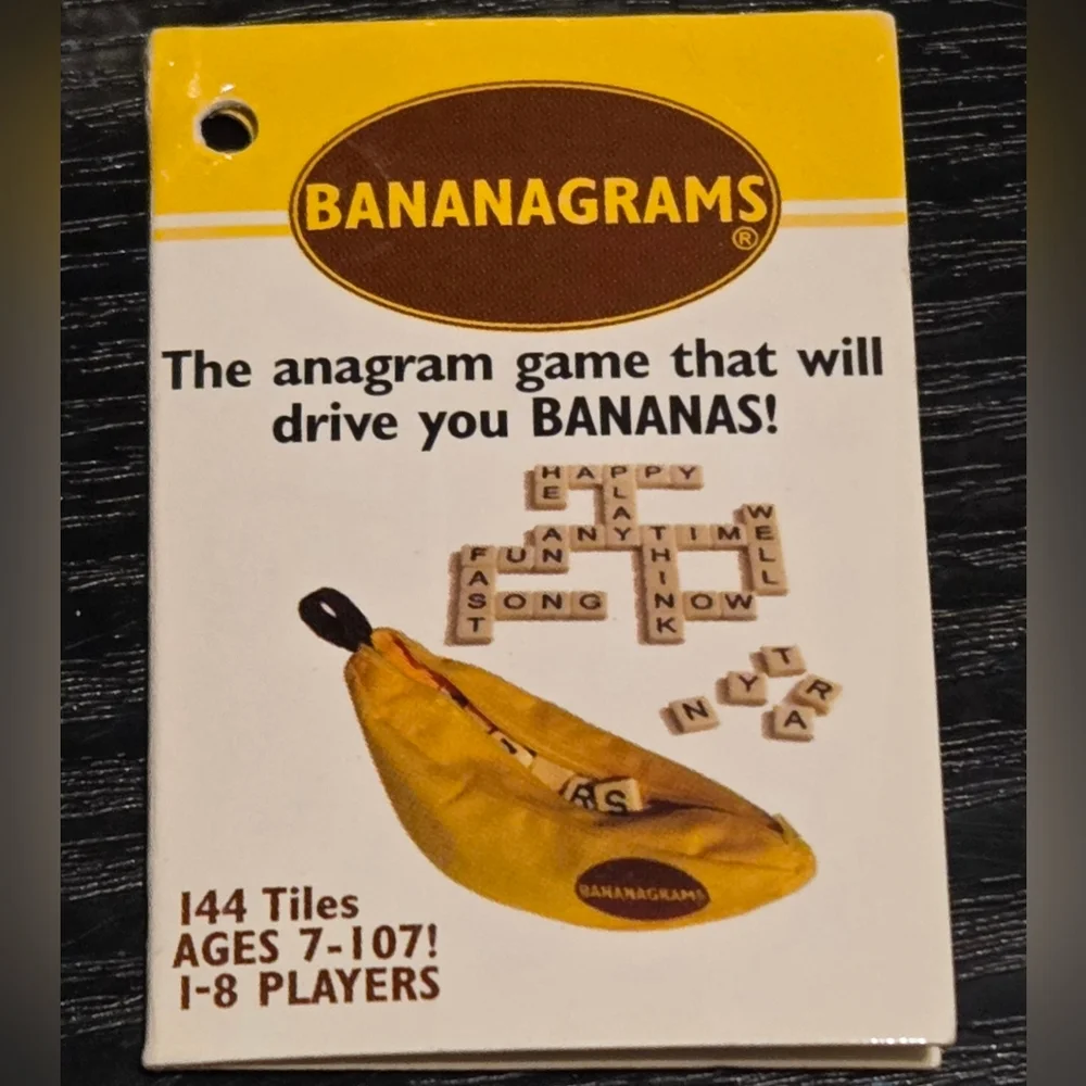 Bananagram Word Game In Banana Pouch Great For Travel